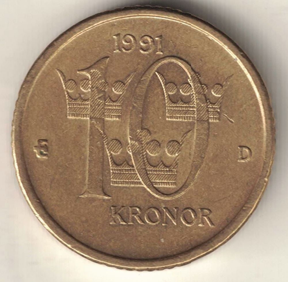 Swedish 10 Kronor New Coin