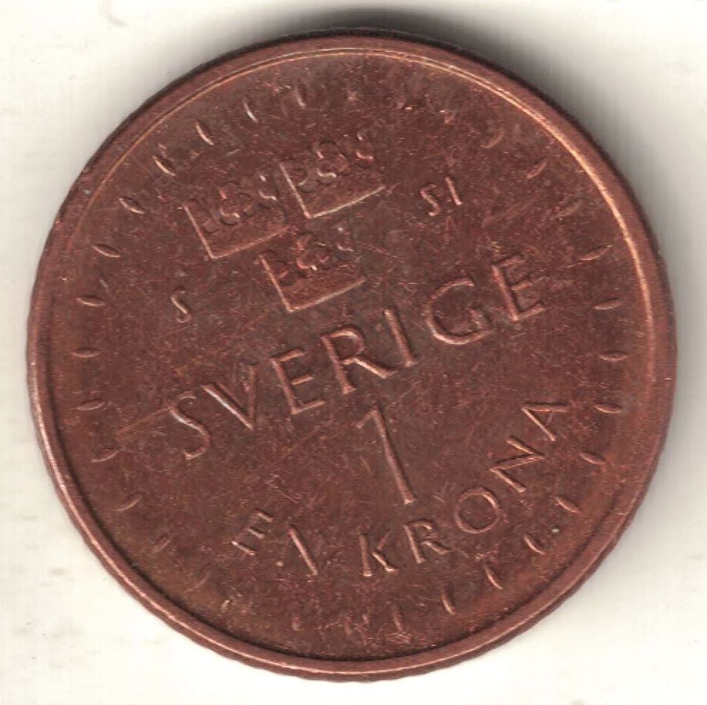 Swedish 1 Krona New Coin