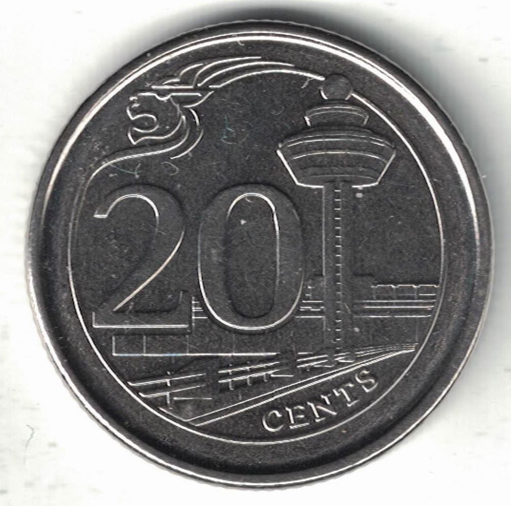 Singapore 20 Cent New Coin