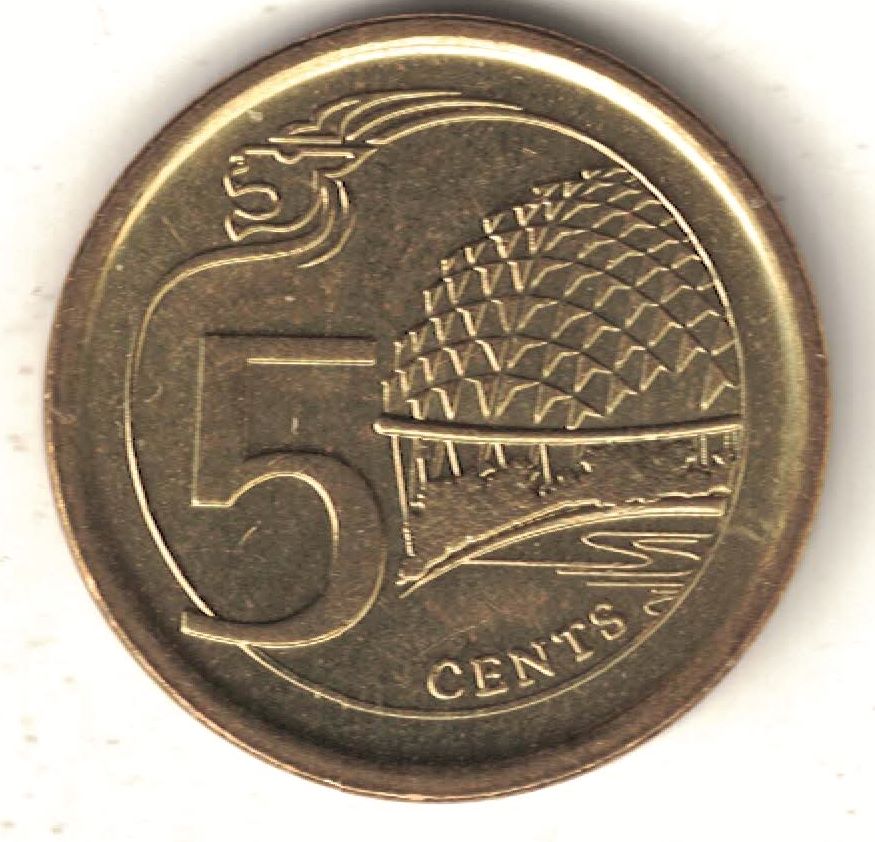 Singapore 5 Cent New Coin