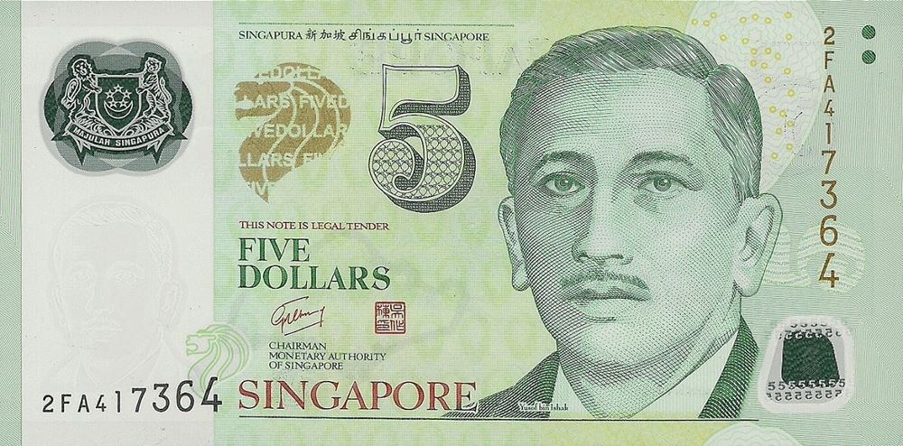 Singapore 5 Dollar New Note