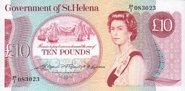 St Helena 10 Pound Old Note