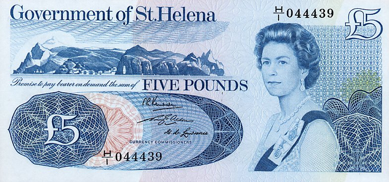 St Helena 5 Pound Old Note