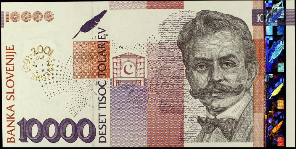 Slovenian 10000 Tolar Old Note