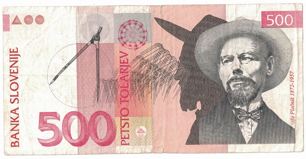 Slovenian 500 Tolar Old Note