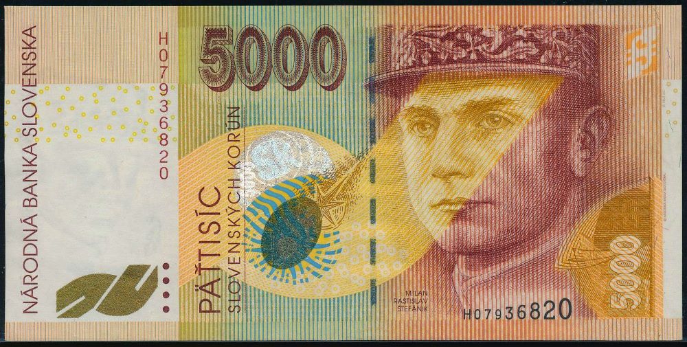 Slovakian 5000 Korun Old Note