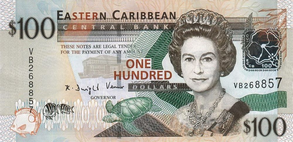 East Caribbean 100 Dollar Old Note