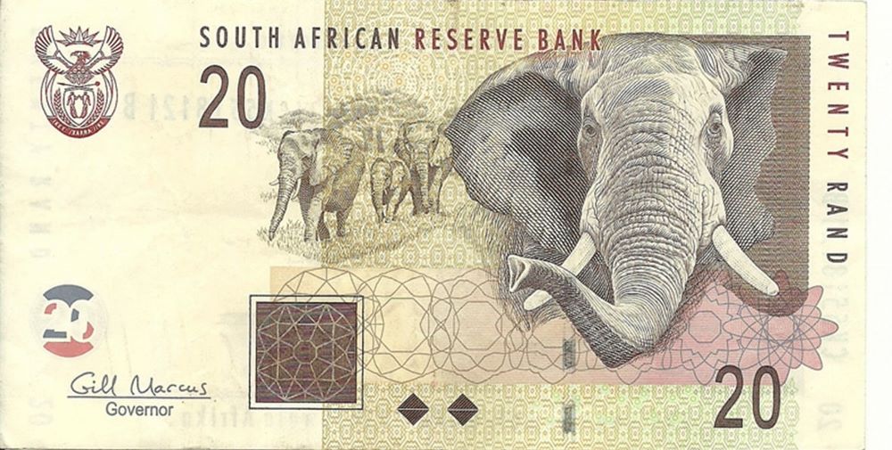 South African 20 Rand Old Note